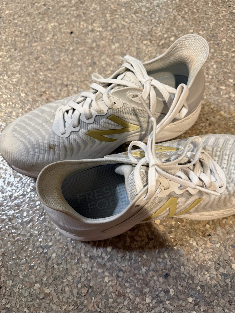 New Balance Cream with Gold Accent Low-Top Sneakers - Picture 2 of 4